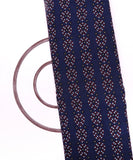 Navy Blue Colour Polka Print Cotton Fabric