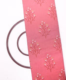 Rust Pink Colour Tree Pattern Cotton Fabric