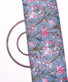 Grey Colour Floral Print Cotton Fabric