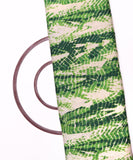 Off-White Green Shibori Print Rayon Fabric