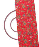 Red Colour Paisley Print Cotton Fabric