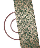 Bottle Green Colour Floral Banarasi Brocade Silk Fabric