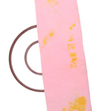 Pink Yellow Color Tie - Dye Pattern Muslin Fabric