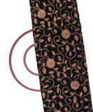 Black Colour Floral Zari Embroidery Velvet Fabric