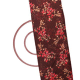 Brown Colour Floral Print Kota Doria Fabric