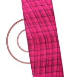 Pink Colour Checks Print Kota Doria Fabric