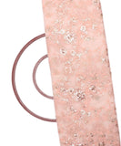 Peach Colour Floral Net Sequin Embroidery Fabric