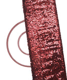 Maroon Colour Sequin Net Embroidery Fabric