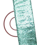 Sea Green Colour Sequin Net Embroidery Fabric