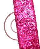 Magenta Colour Sequin Net Embroidery Fabric