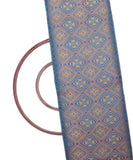 Purple Colour Geometric Print Brocade Silk Fabric