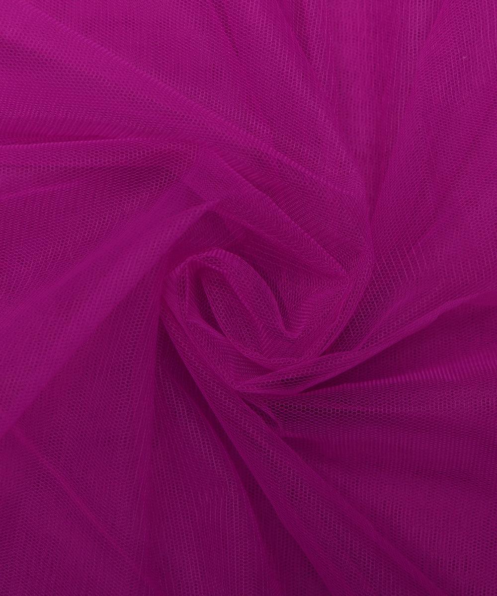 Purple Colour Plain Mesh Net Fabric