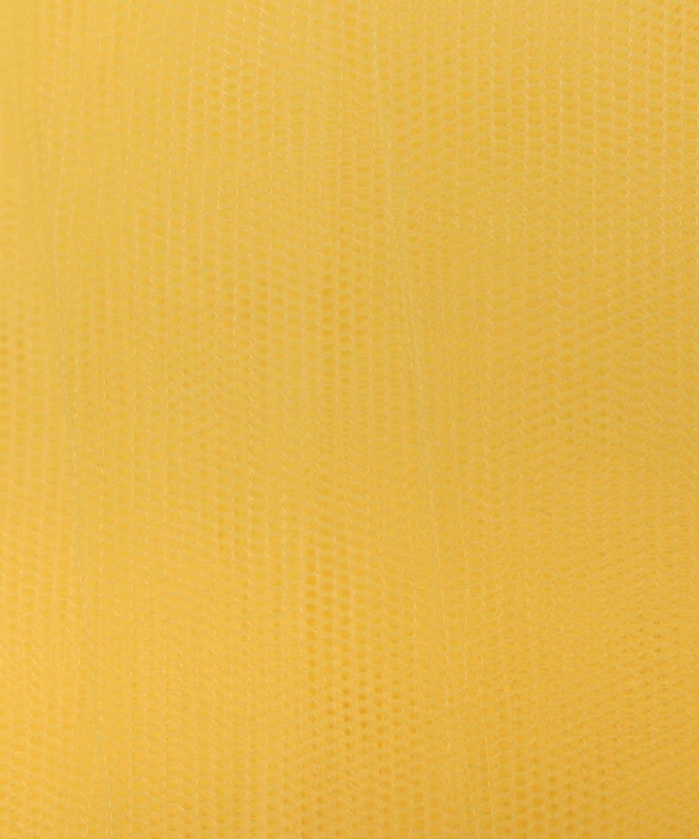 Yellow Colour Plain Mesh Net Fabric