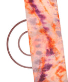 Orange Color Tie Dye Print Zari Border Pure Georgette Fabric