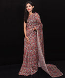 Maroon Colour Paisley Print Chanderi Silk Saree