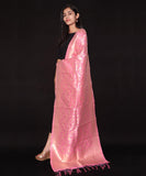 Pink Colour Floral Pattern Banarasi Silk Dupatta