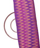 Purple Colour Zig Zag Print Brocade Silk Fabric