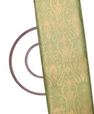 Light Green Colour Paisley Pattern Banarasi Brocade Silk Fabric