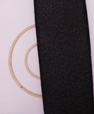 Black Colour Small Heavy Sequin Net Fabric