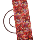 Maroon Color Floral Print Digital Silk Fabric
