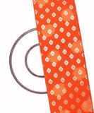 Orange Color Foil Butti Print Cotton Fabric