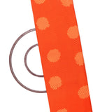 Orange Color Polka Print Cotton Fabric